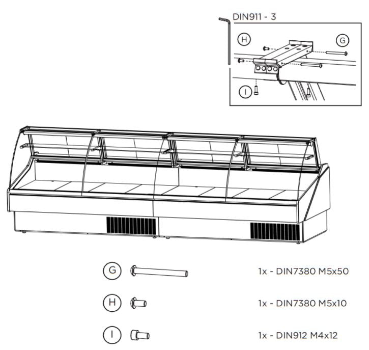 Hydra Kool KPM-CG-100-S Deli Products and Packaged Meat Curved Glass Deli Case - Top Restaurant Supplies