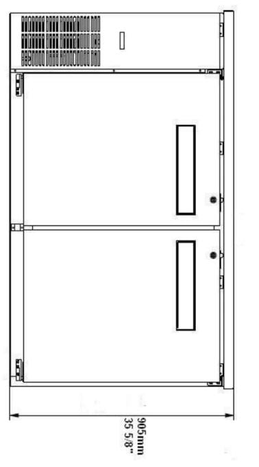 SABA SBB-27-58B 58" Two Door Back Bar Cooler (Black) - Top Restaurant Supplies