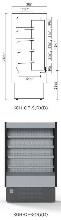 Hydra-Kool KGH-OF-30-S KGH-OF Grab-N-Go High Profile Case - Top Restaurant Supplies