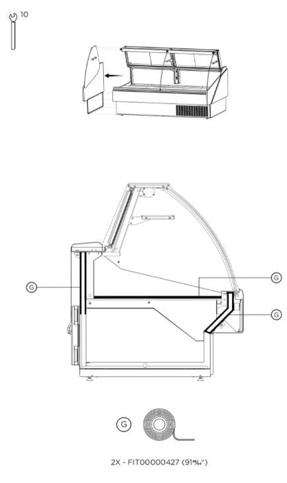 Hydra Kool KPM-OF-100-S Open Front Deli Case - Top Restaurant Supplies