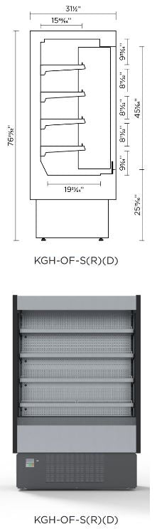 Hydra-Kool KGH-OF-40-S KGH-OF Grab-N-Go High Profile Case - Top Restaurant Supplies