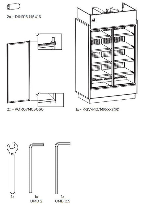 Hydra-Kool KGV-MO-3-R High Volume Grab and Go - Top Restaurant Supplies