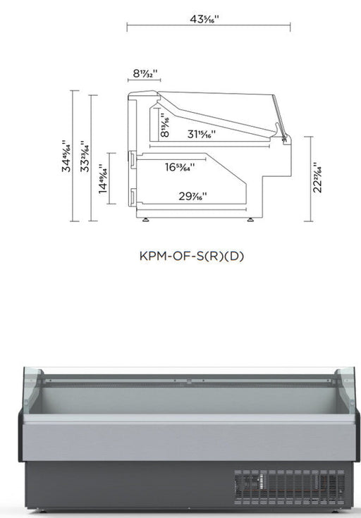 Hydra Kool KPM-OF-80-S Open Front Deli Case - Top Restaurant Supplies