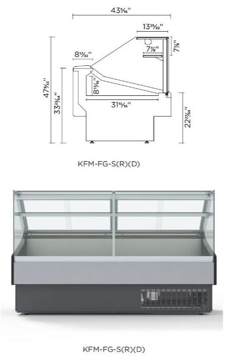 Hydra-Kool KFM-OF-50-S Fresh Meat Open Front Deli Case - Top Restaurant Supplies