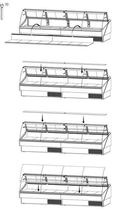 Hydra Kool KPM-OF-80-S Open Front Deli Case - Top Restaurant Supplies