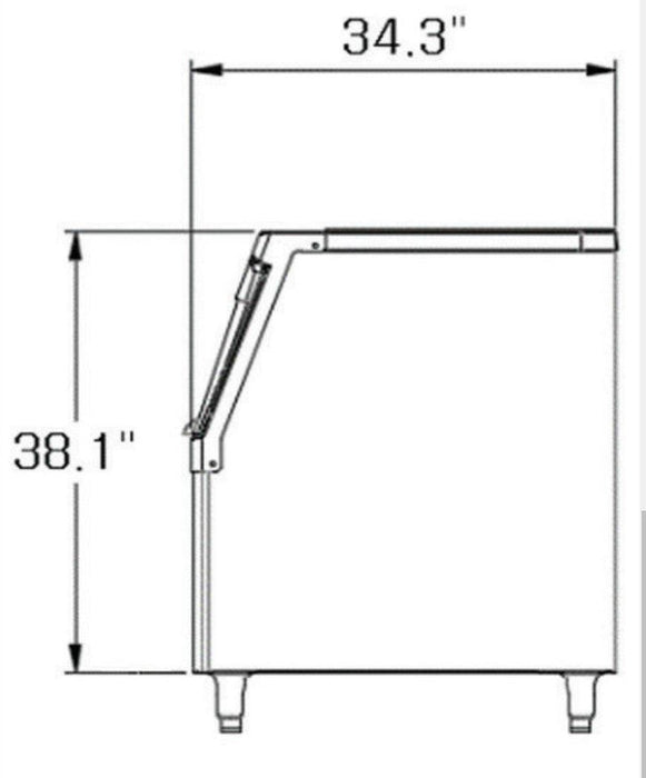 Kool-It KB-350 Ice Bin, 353 lbs. ice storage capacity - Top Restaurant Supplies