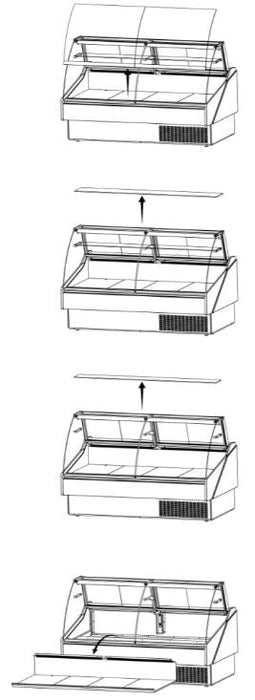 Hydra Kool KPM-CG-60-S Deli Products and Packaged Meat Curved Glass Deli Case - Top Restaurant Supplies