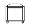 AMPTO T64 SC/60 Enclosed Stand with casters for T64 oven - Top Restaurant Supplies