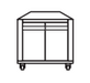 AMPTO T64 SC/60 Enclosed Stand with casters for T64 oven - Top Restaurant Supplies