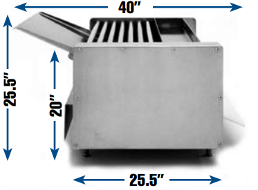 Acme DMX Bench Sheeter Single Pass 2 Rollers - Top Restaurant Supplies