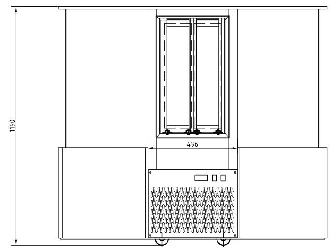 Kool-It KBF-60CD Corner display case, 59" Wide, 15.9 Cu. Ft. - Top Restaurant Supplies