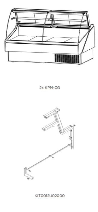 Hydra Kool KPM-CG-60-S Deli Products and Packaged Meat Curved Glass Deli Case - Top Restaurant Supplies