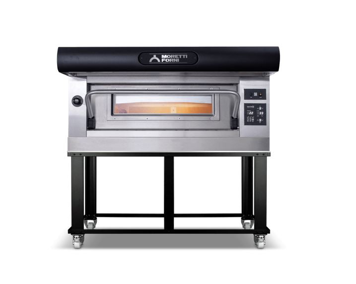 Moretti Forni AMALFI D1 Electric Pizza Oven Amalfi  46'' x 44'' x 7'' (Chamber)  208/240/60/3 - 1 Deck with tray guide base - Top Restaurant Supplies