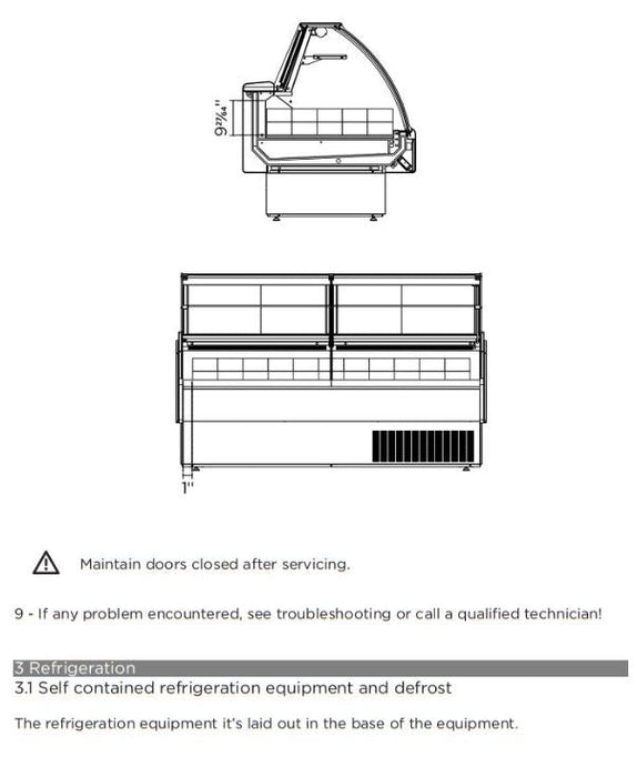 Hydra-Kool KFM-CG-120-S Fresh Meat Flat Glass Deli Case - Top Restaurant Supplies