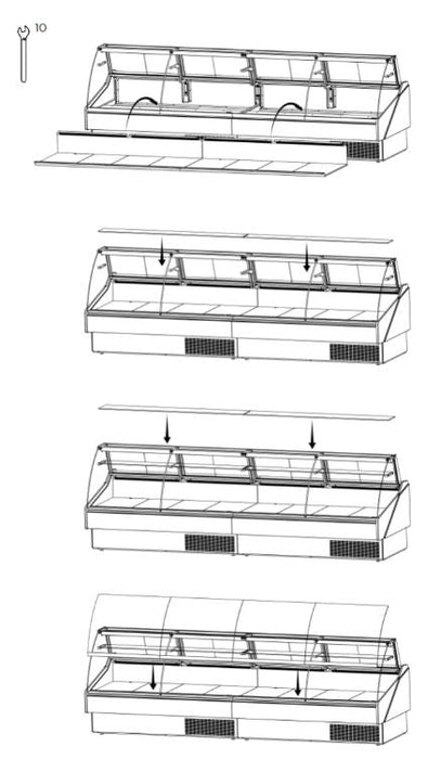 Hydra Kool KPM-FG-60-S Deli Products and Packaged Meat Flat Glass Deli Case - Top Restaurant Supplies