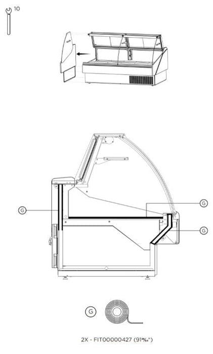 Hydra Kool KPM-CG-60-S Deli Products and Packaged Meat Curved Glass Deli Case - Top Restaurant Supplies