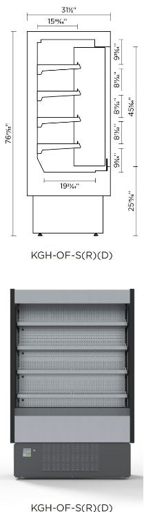 Hydra-Kool KGH-OF-100-S KGH-OF Grab-N-Go High Profile Case - Top Restaurant Supplies