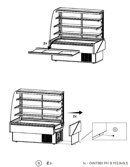 Hydra Kool KBD-CG-40-D Curved Glass Bakery Deli Case - Top Restaurant Supplies