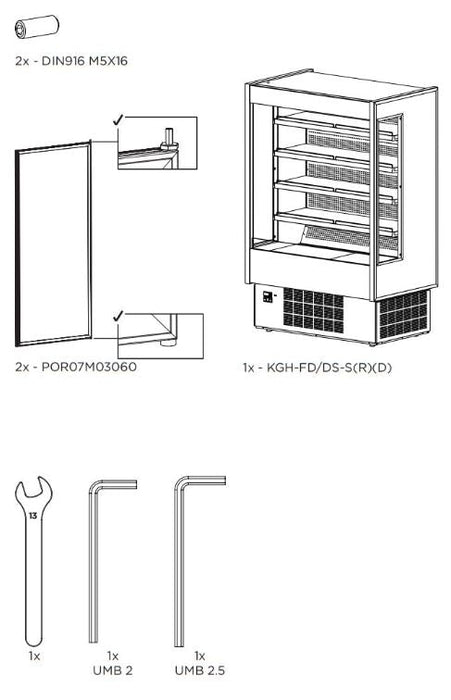 Hydra-Kool KGH-OF-50-S KGH-OF Grab-N-Go High Profile Case - Top Restaurant Supplies