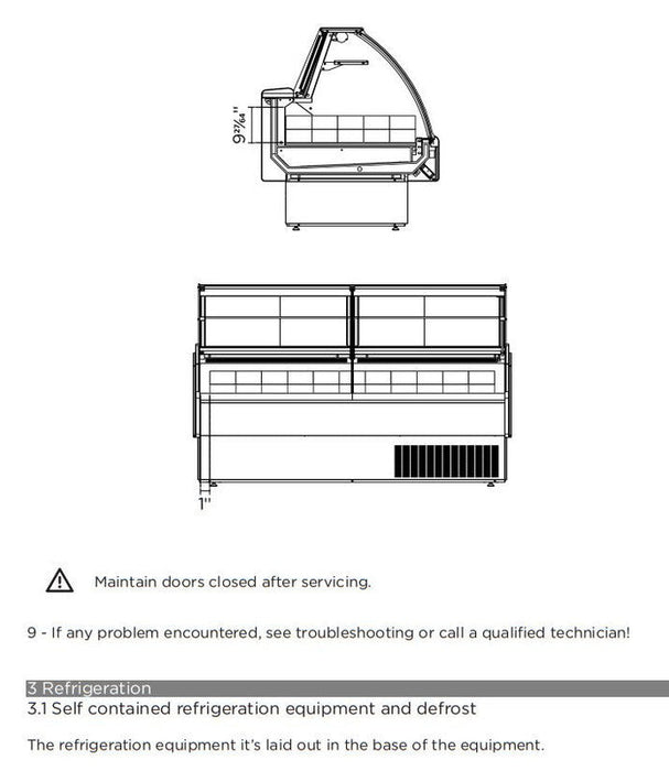 Hydra-Kool KFM-CG-120-S Fresh Meat Curved Glass Deli Case - Top Restaurant Supplies