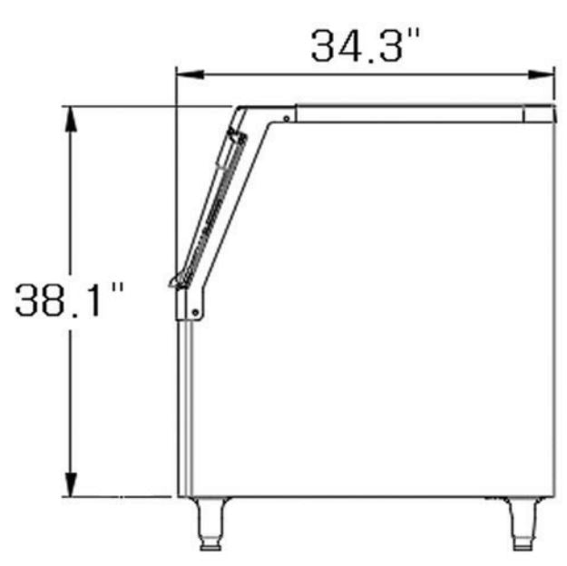 Kool-It KB-260-22 Ice Bin, 262 lbs. ice storage capacity - Top Restaurant Supplies