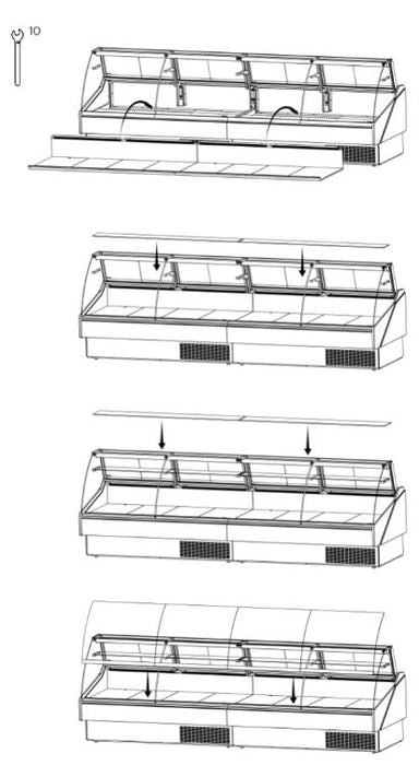 Hydra Kool KPM-OF-100-S Open Front Deli Case - Top Restaurant Supplies