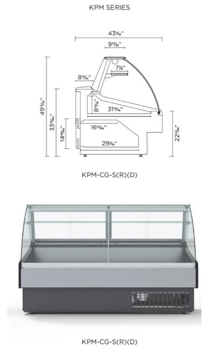 Hydra Kool KPM-CG-100-S Deli Products and Packaged Meat Curved Glass Deli Case - Top Restaurant Supplies