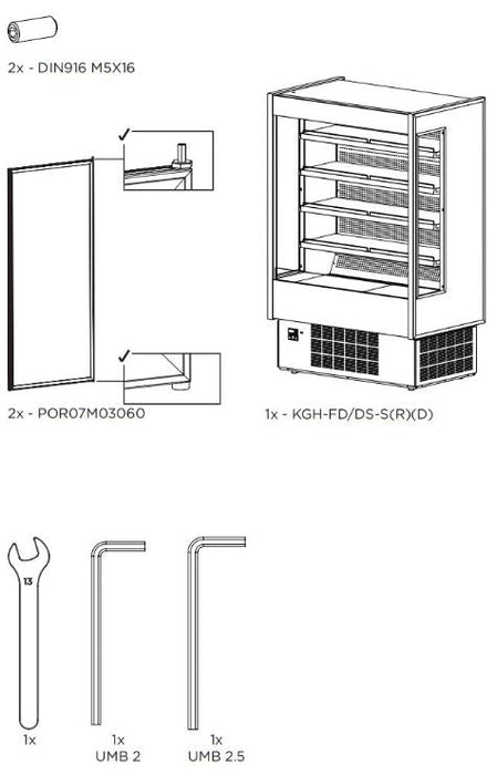 Hydra-Kool KGH-OF-80-S KGH-OF Grab-N-Go High Profile Case - Top Restaurant Supplies