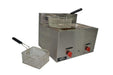 Ampto F2BGVE Gas Countertop fryer 2 Baskets - 9 Liters ea. - Top Restaurant Supplies