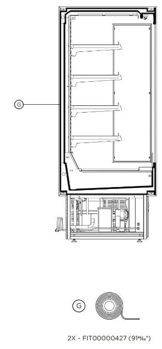 Hydra-Kool KGH-OF-60-S KGH-OF Grab-N-Go High Profile Case - Top Restaurant Supplies