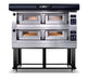 AMPTO P120E B2 X Electric Pizza Oven P120  49'' x 34'' x 7'' (Chamber)  208/240/60/3 - 2 Decks with tray guide base - Top Restaurant Supplies