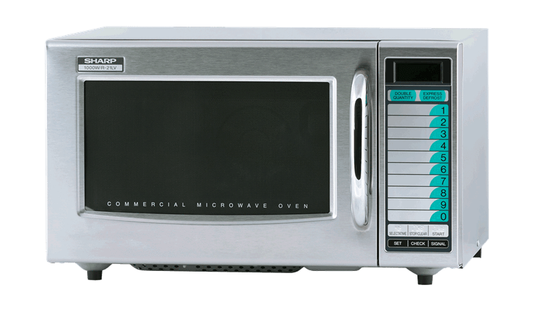 Sharp R-21LTF Medium Duty Commercial Microwave with 1000 Watts - Top Restaurant Supplies