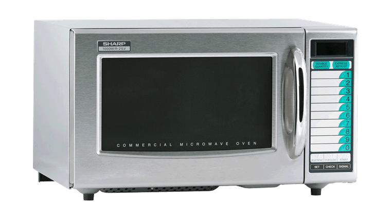 Sharp R-21LTF Medium Duty Commercial Microwave with 1000 Watts - Top Restaurant Supplies