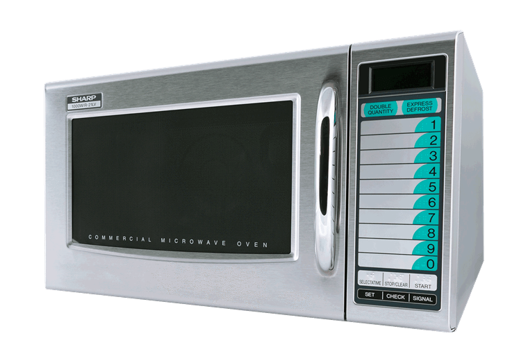 Sharp R-21LTF Medium Duty Commercial Microwave with 1000 Watts - Top Restaurant Supplies