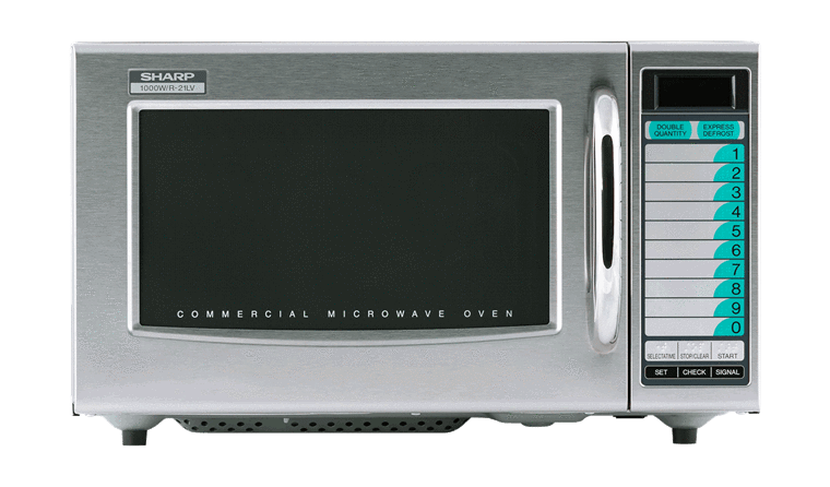 Sharp R-21LVF Medium Duty Commercial Microwave with 1000 Watts - Top Restaurant Supplies