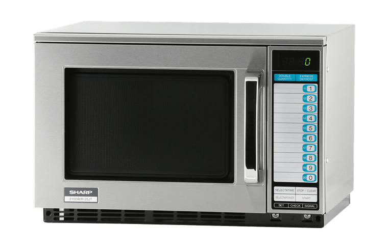 Sharp R-22GTF Heavy Duty Commercial Microwave Oven with 1200 Watts - Top Restaurant Supplies