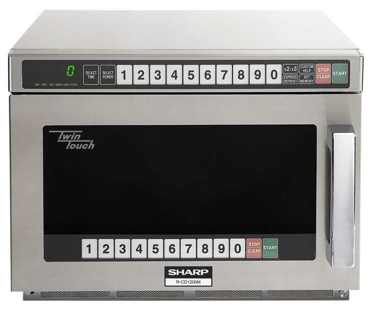 Sharp R-CD1200M Twintouch Commercial Microwave with Dual Touch Pads - Top Restaurant Supplies