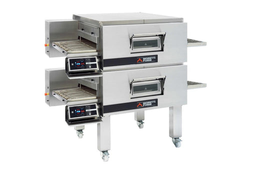 AMPTO TT98E2 Electric Conveyor Pizza Oven TT98E 44'' x 32'' x 3'' Chamber 2 Deck. - Top Restaurant Supplies